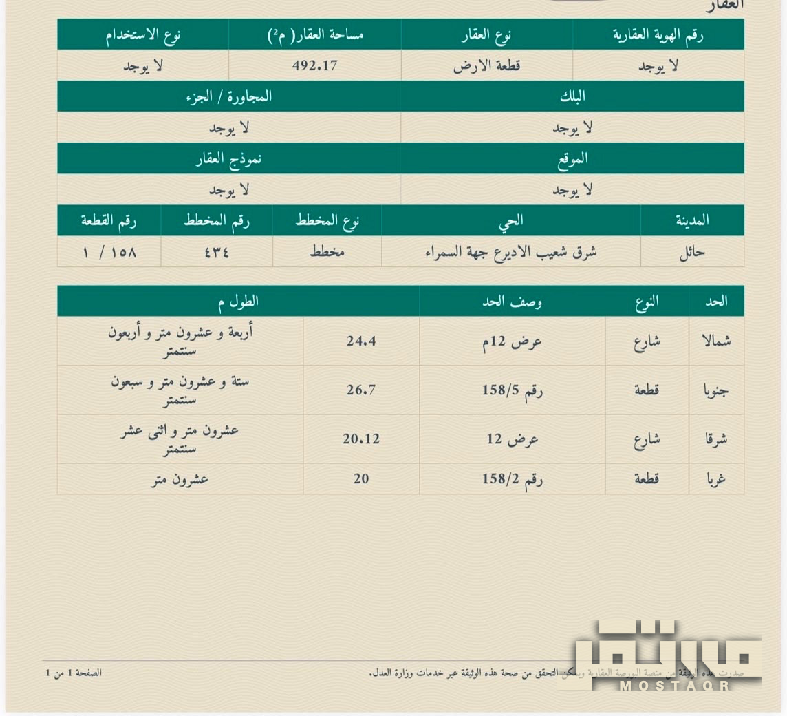 أرض للبيع في حي السمراء حائل — صورة 1