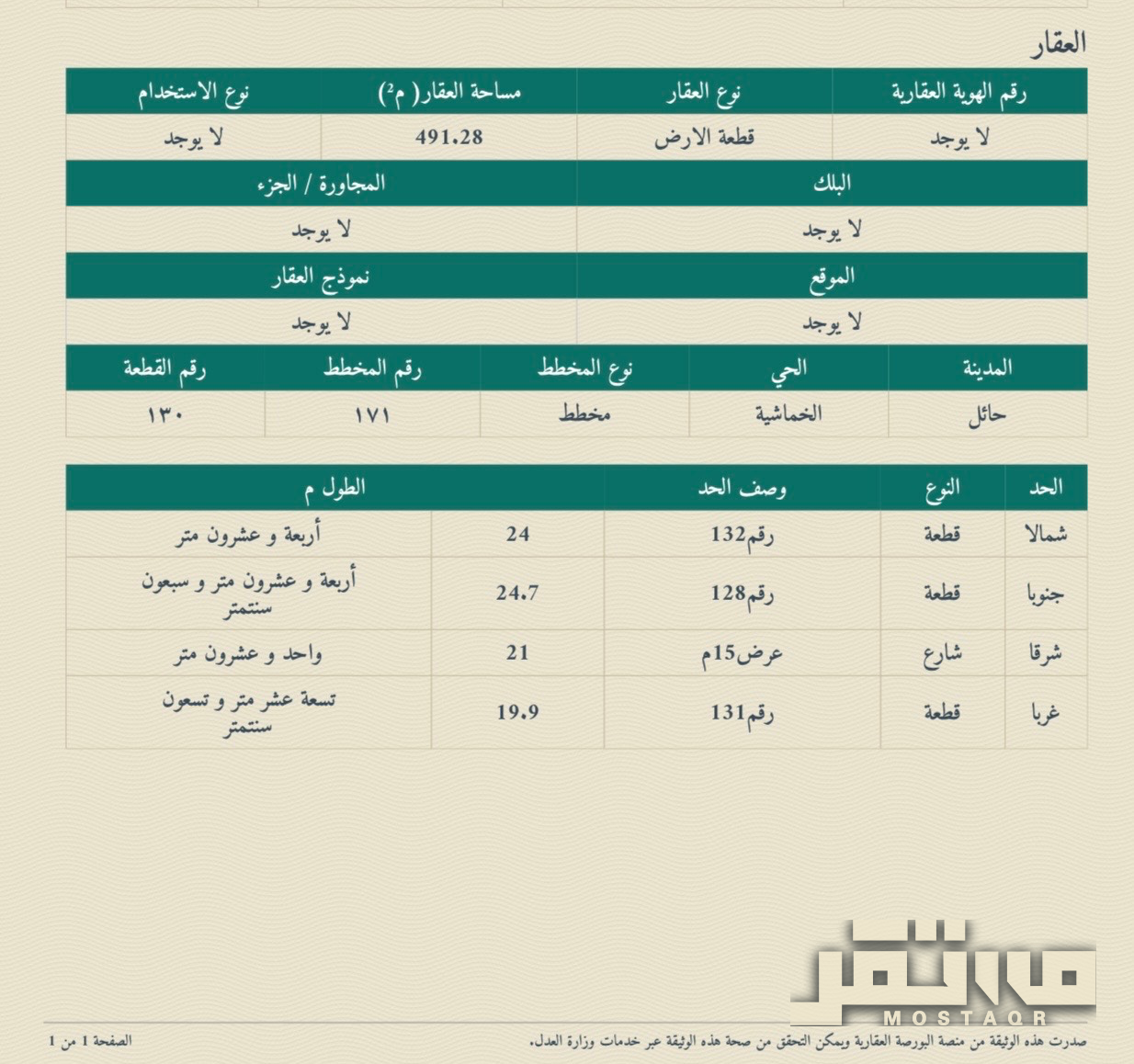 أرض للبيع في حي الخماشية حائل — صورة 1